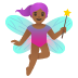 🧚🏾‍♀️ woman fairy: medium-dark skin tone display on Google